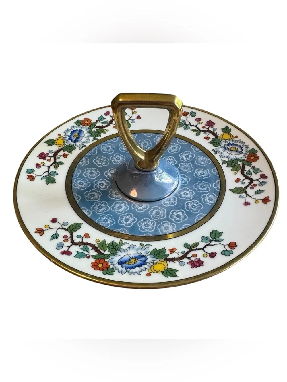 Vintage Noritake Floral Handled Serving Plate 8